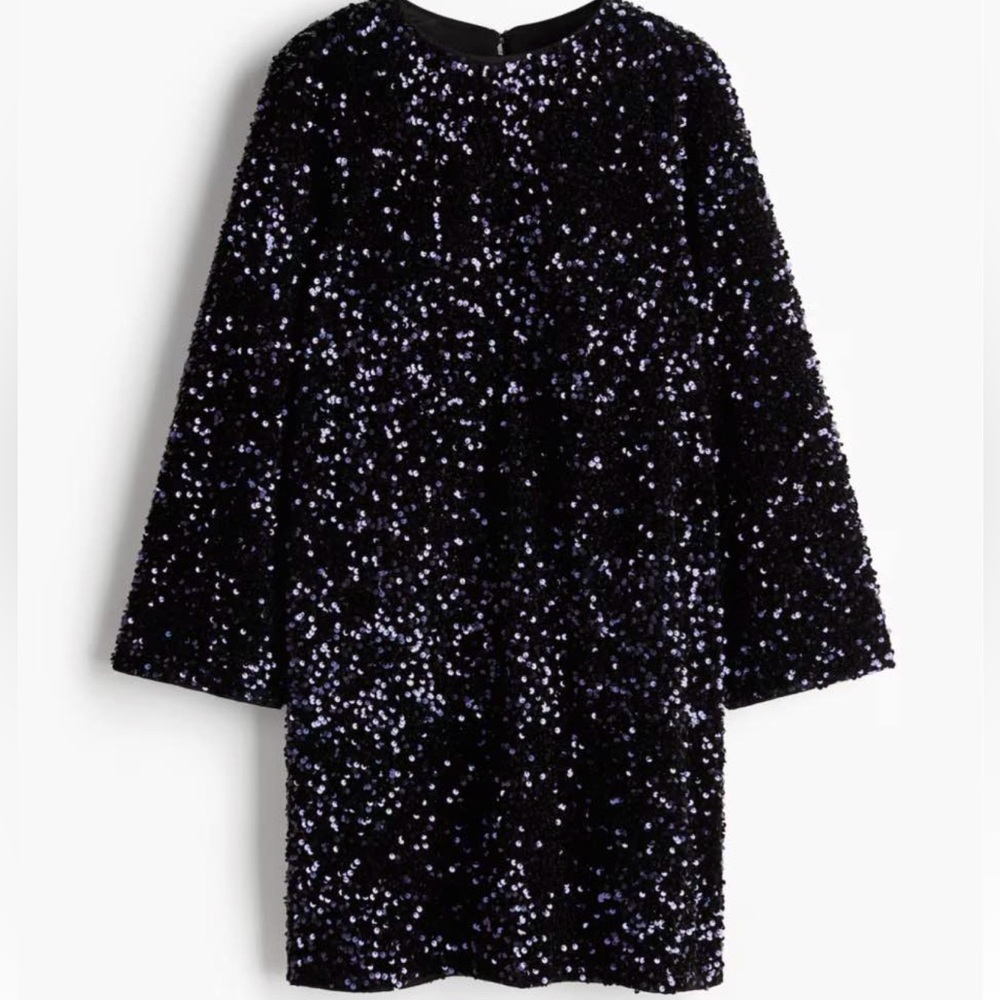 NWT H&M Blue Sequin Dress - Size XL